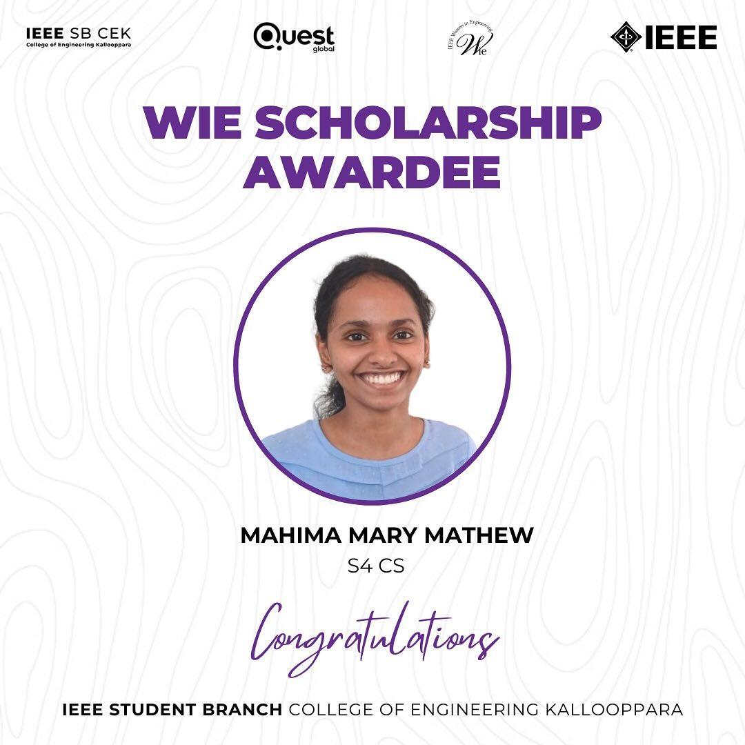 WIE Scholarship Achievement