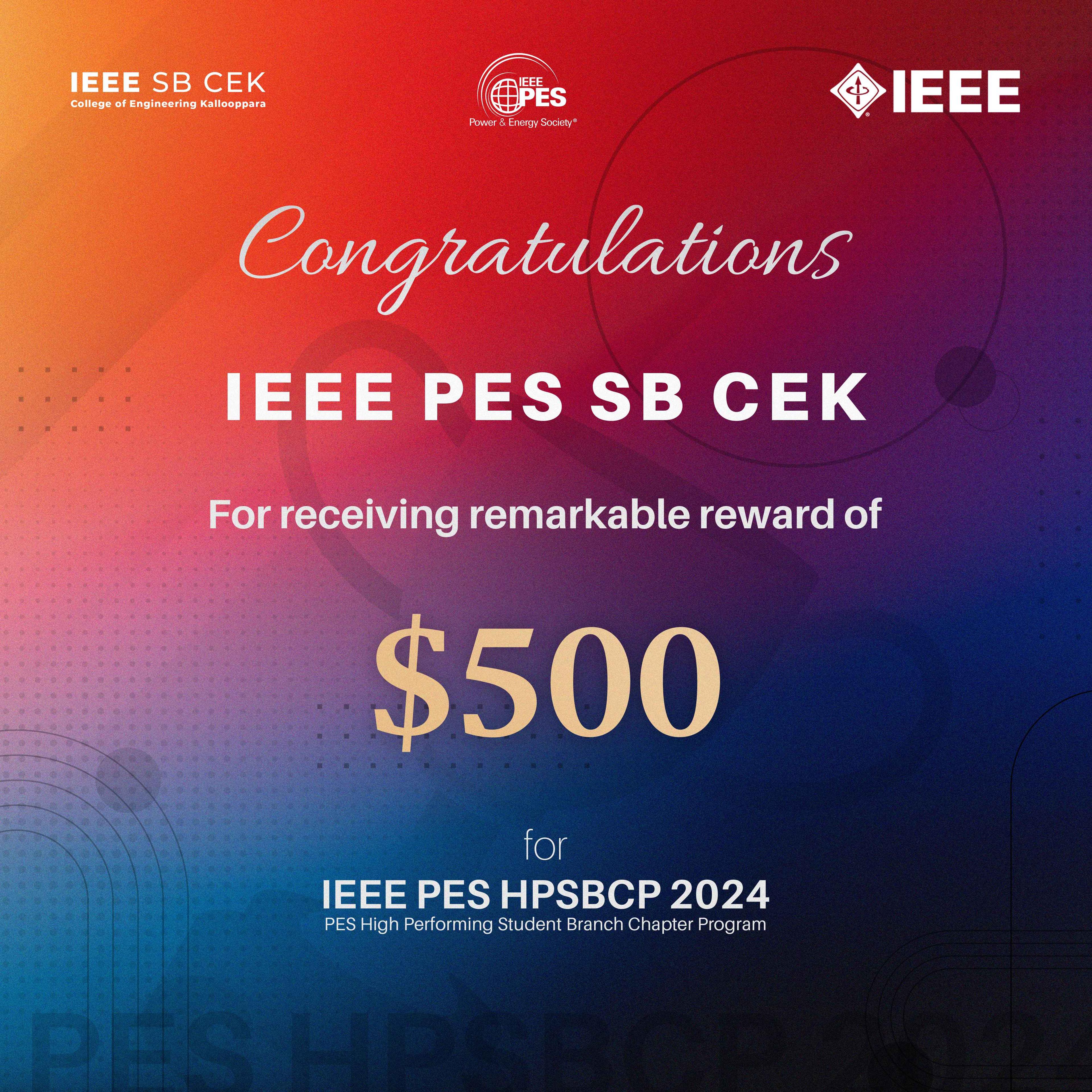 IEEE PES HPSBCP Cash Reward